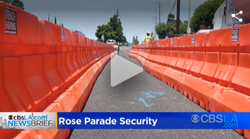 Trench Shoring Company K-Rails for Security at Pasadena Rose Parade